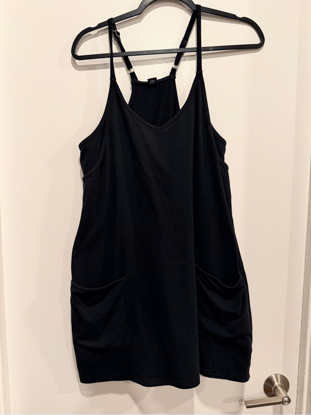 Black Sleeveless Pocket Dress - Women's Casual Tank Dress